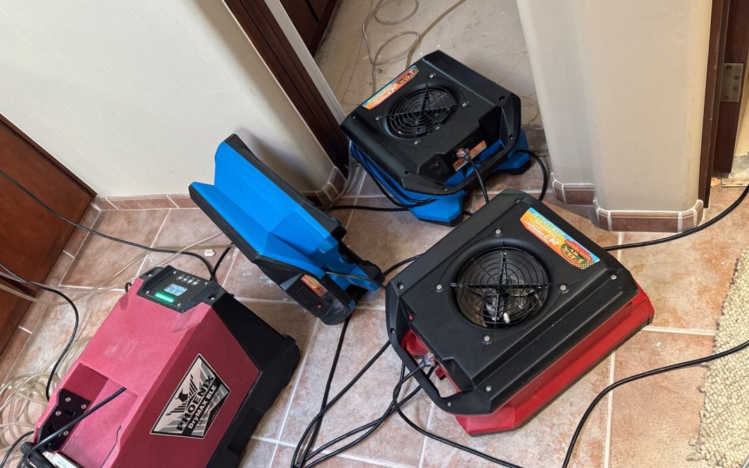 Setting Up Equipment for a Water Damage Dry Out in Avondale